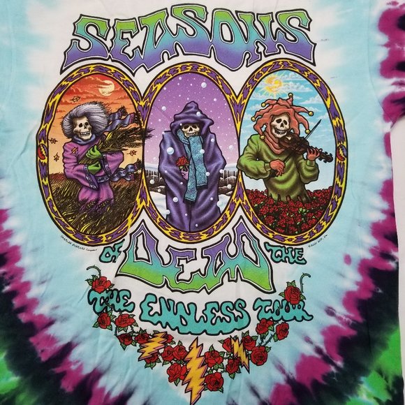 Grateful Dead Seasons of Dead Endless Tour Tie Dye Licensed Band T-Shirt… - Picture 4 of 7